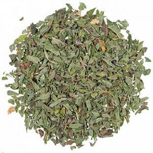 Pfefferminzblätter geschnitten